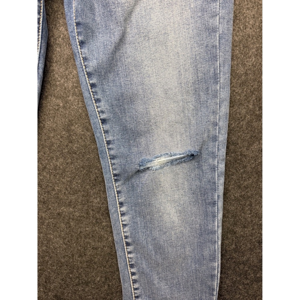 Levis 720 High Rise Super Skinny Jeans Light Wash Distressed Raw Hem 27 - Picture 2 of 9